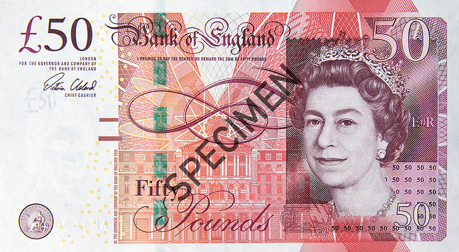 Fifty Pounds Banknote